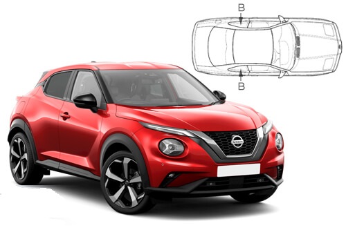 NIS-JUKE-5-B-18 Len na bočné sťahovacie sklá – Obrázok 1